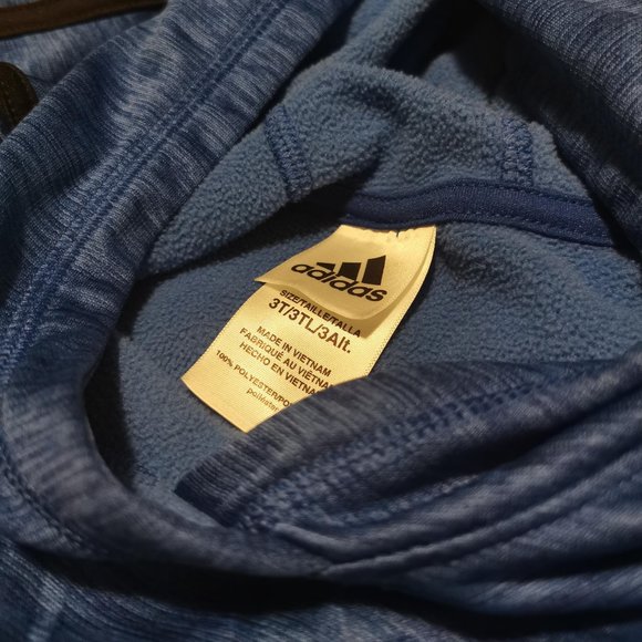 Boys Adidas Blue Pullover Hoodie Size 3T - Picture 4 of 4